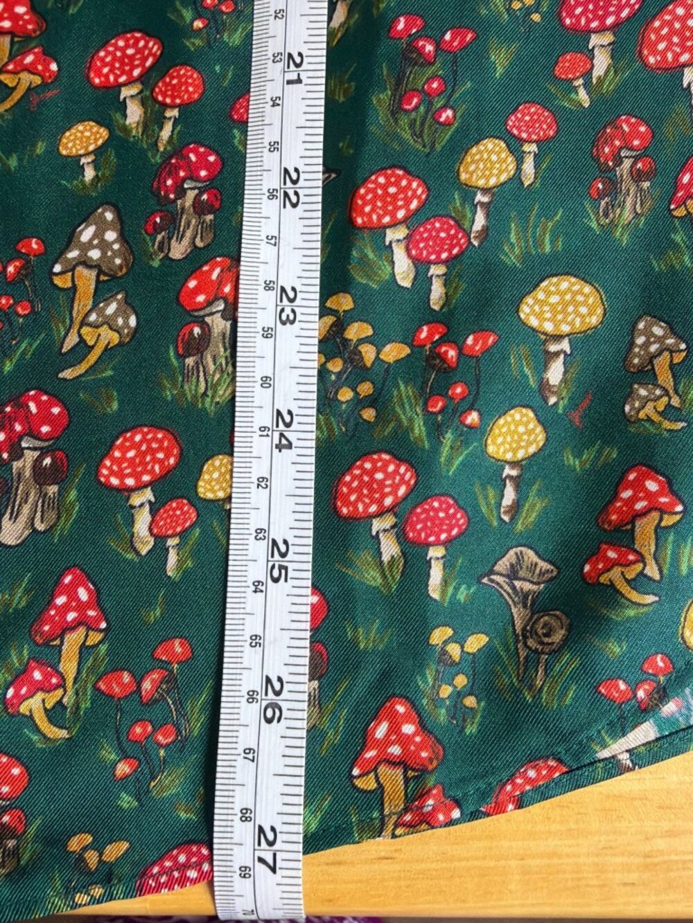 J Crew Collection NWOT Silk Mushroom Print Ruffle Blouse Green XL Cottagecore - Picture 13 of 16